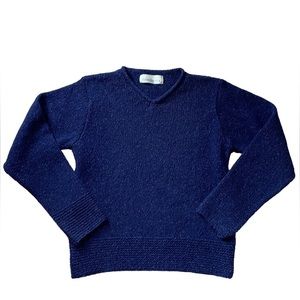 Classic Navy V-Neck Sweater - Unbranded